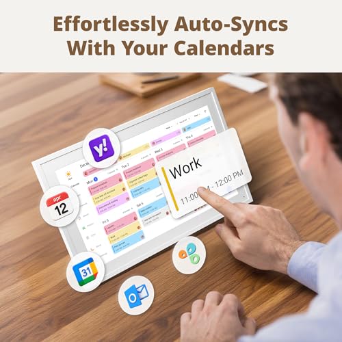 Image of Dragon Touch 15.6 inch Digital Calendar Chore Chart - Interactive Touchscreen, Smart Family Planner, Digital Picture Frame Best Gifts for Christmas, Wedding, Mom