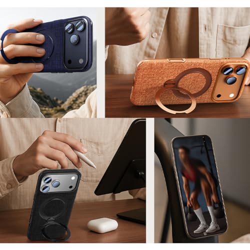 Coque magnétique iPhone 17 Pro avec anneau support pour vidéo - 5