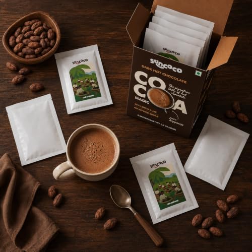Image of Suncoco's Classy Cinnamon Dark Hot Chocolate, 45% Luxe Cocoa, No Refined Sugar, Limited Export Edition | 100 grams