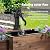 OIPRTGFJ Outdoor Water Fountain,Floor Wooden Rectangular Pump Old-Fashioned Fountain with Flower Box,Electric Decorative Hand Pump, Outdoor Water Feature for Garden Patio Backyard