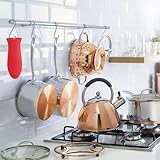 sourcing map Silicone Hot Handle Holders, Cast Iron Skillet Handle Covers Silicone Pan Handle Sleeve for Frying Pans Griddles Cookware Handles, Red - Image 6