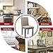 Furniwell Dining Chairs Upholstered Parson Urban Style Kitchen Living Room Side Padded Chair with Solid Wood Legs Set of 4 (Fabric, Beige)