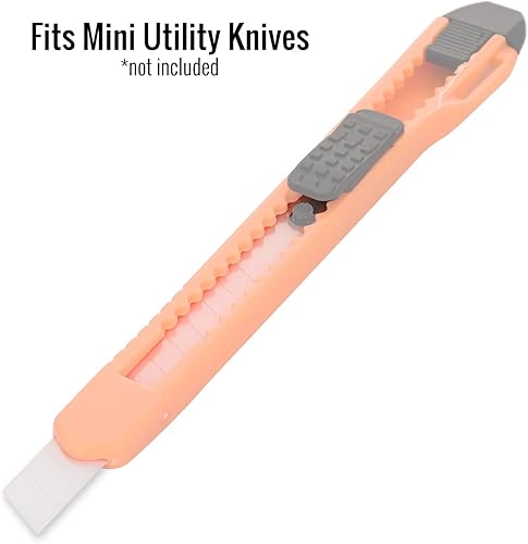 Miniatura 9 de ToolTreaux Paquete de 10 cuchillas de afeitar de cerámica a presión de 0.354 in, suministros de manualidades ultra afilados