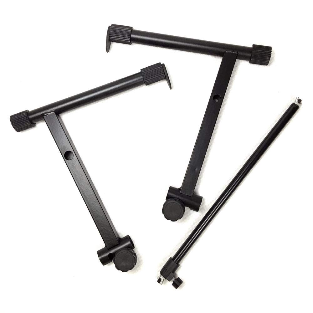Ejoyous Zweiseitige X-Stil Elektronische Klavierständer Erhöher Stabil und langlebig verstellbare Breite 41-68 cm, mit Gummipolster für Zuhause Schule Studio Keyboard Stand und Bank