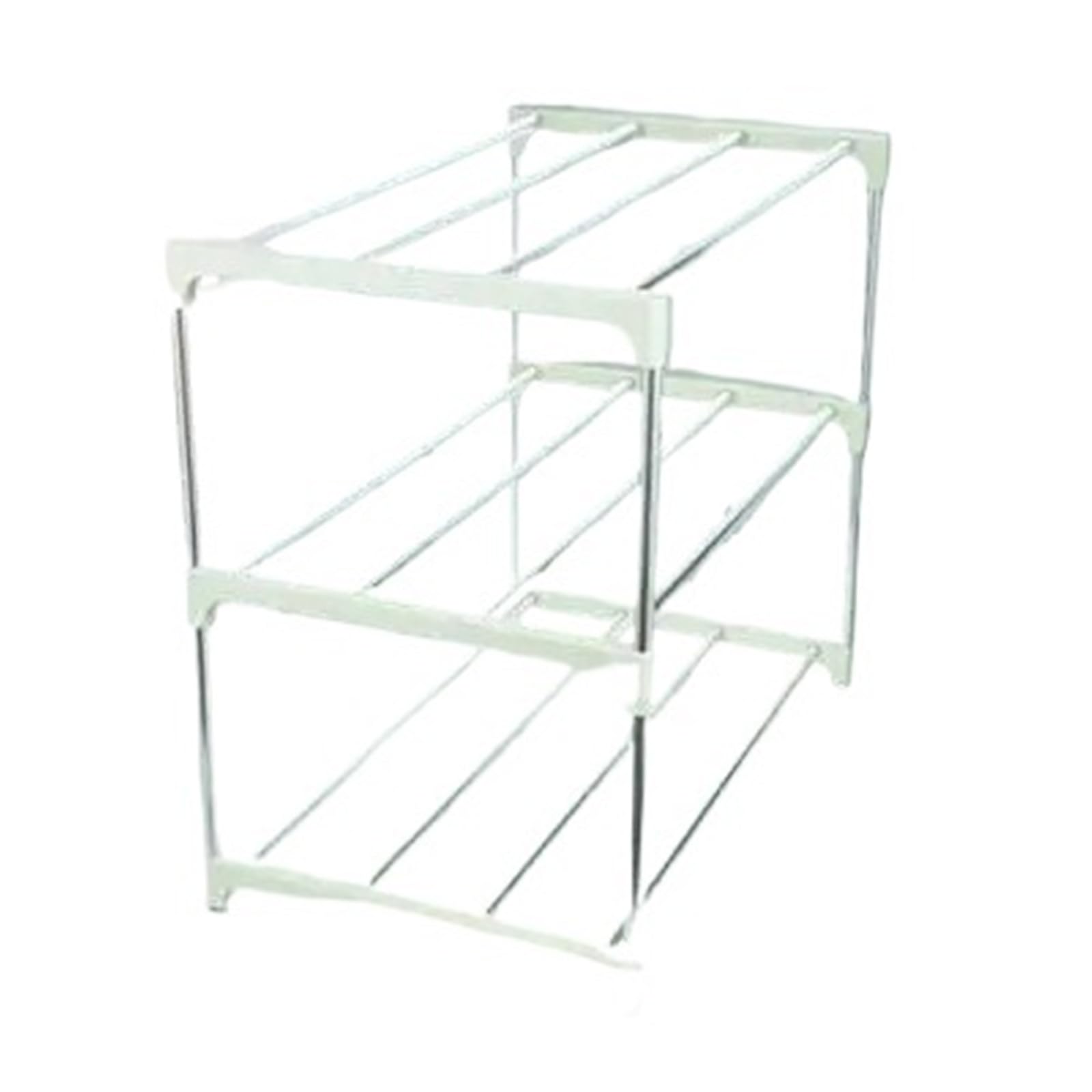 XILEUDUOD Shoe Organizer For Entryway 3-Tier Stainless Steel Shoe Rack Storage Shelf Space-Saving Entryway Organizer For Home Closet Dormitory