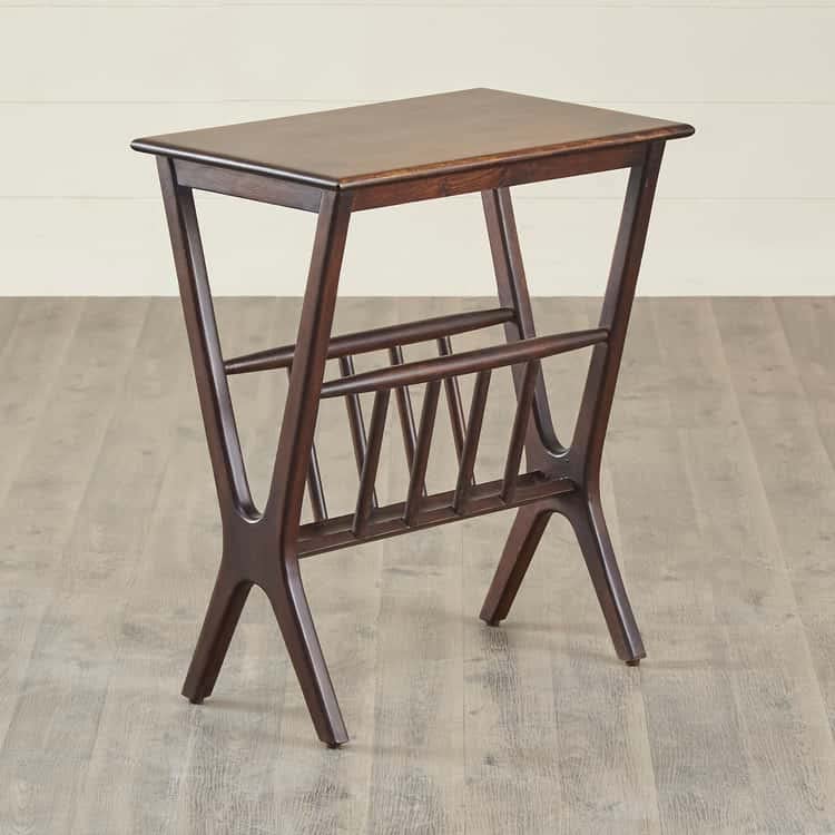 Image of Lebanon END Table for Living Room and Bedroom | Premium Design Rectangular Side Table for Home & Kitchen| Brown Finish, Mango Wood | Ideal for Home Decor