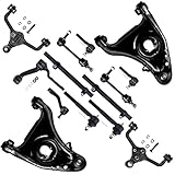 SCITOO 14pcs Front Suspension Kit Lower Upper Control Arm Inner Outer Tie Rod End Adjusting Sleeve Sway Bar Link Fit 1995-2002 Ford Crown Victoria 1995-2002 For Lincoln Town Car