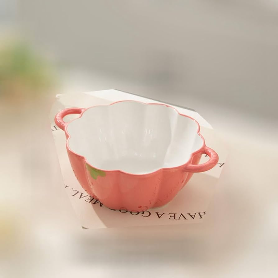 Amazon｜丼 碗 花形 食器 2個セット 苺 花柄 かわいい 赤白