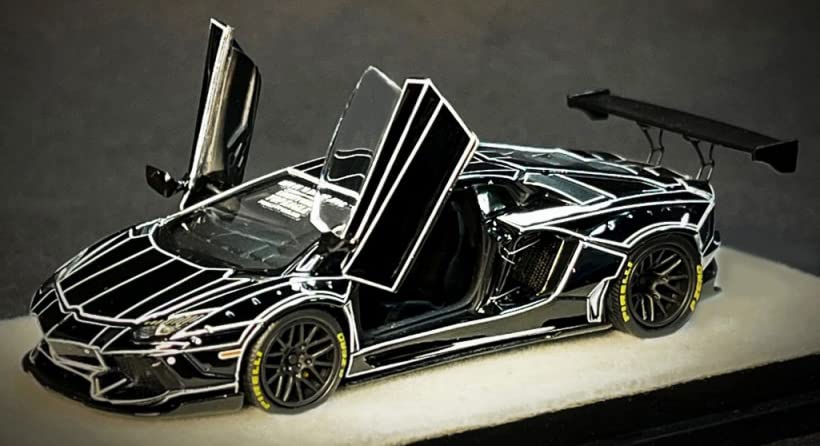 Amazon | PGM 1/64 LB LP 700 Tron Black 完成品 | ミニカー・ダイ