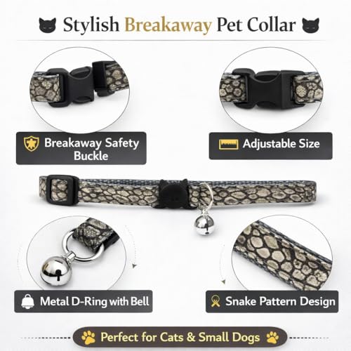 Image of Emily Pets Classic Plaid Cat Collars with Bells - Breakaway Kitten Collar and Adjustable 3.5-6.6in,Cute Kitty Collar for Girl Boy Cats,Pet Gifts,Accessories,Supplies,Stuff (Color May Vary)
