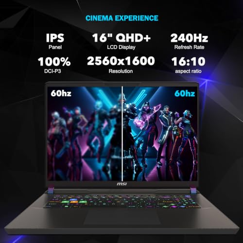 Image of MSI Vector 16 Gaming Laptop NVIDIA RTX 5070Ti 32GB RAM 2TB Intel Ultra 7