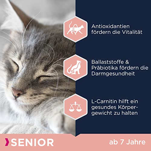 Eukanuba Senior Katzenfutter trocken - Premium Trockenfutter speziell auf die Bedürfnisse älterer Katzen ab 7 Jahre abgestimmt, 2 kg