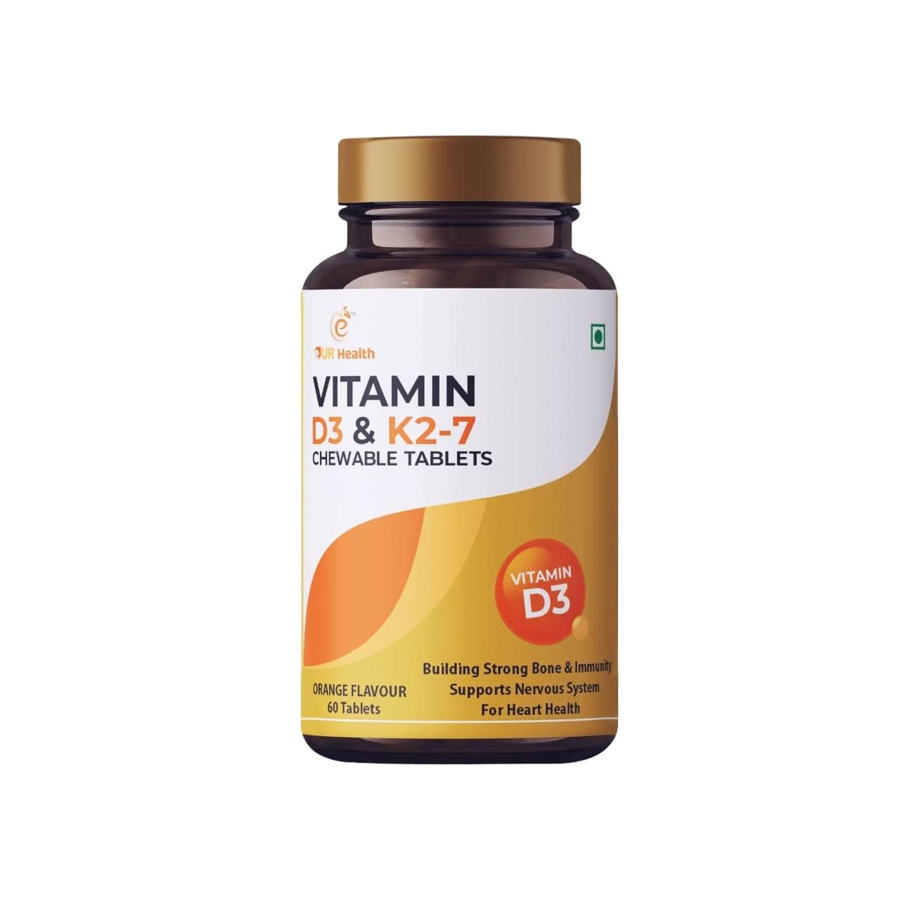 Eurus Lifesciences LLP Vitamin D3 & K2-7 Chewable Tablets - Orange Flavor - Supports Heart Health, Strong Bones, and Immunity - 60 Tablets (B0CKFKWDWT) Amazon Price History, Amazon Price Tracker