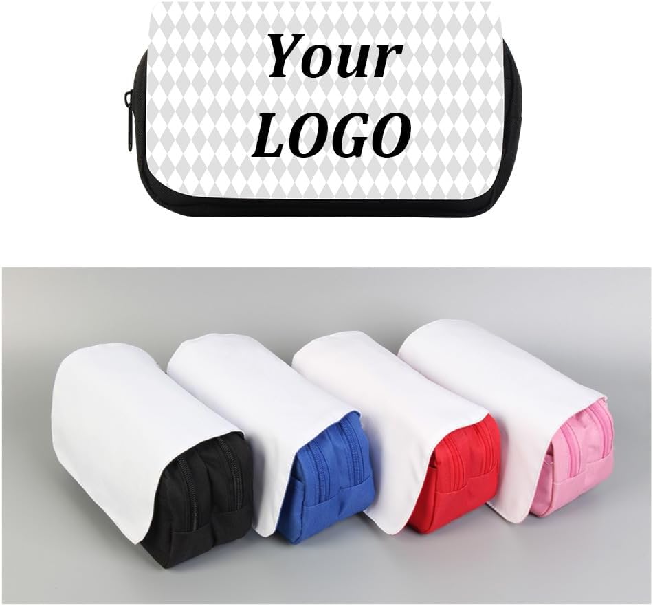 4 PCS Printable Blanks Cosmetic Bags Pencil Case Multipurpose DIY Heat Transfer Makeup Bags Toiletry Pouch with Removable Flap for Sublimation - Image 7