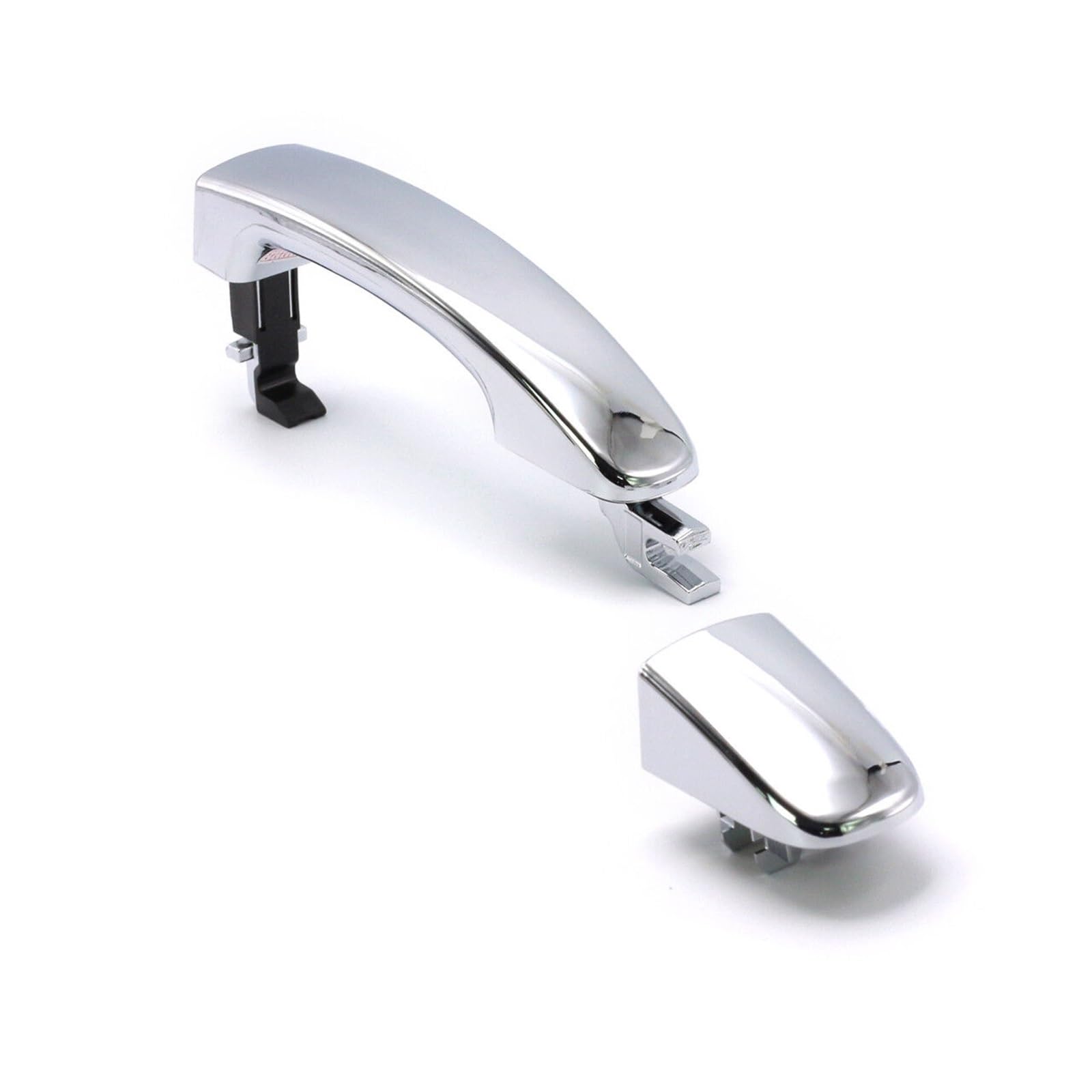 Lsdsaaza Handle No Key Hole Sliding Exterior Handle Outer Exterior Door Handle Chrome With Cap For Ford For Ranger For Everest T6 T7(Handle No Key Hole)