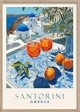 STYLER Bild Santorini 50 x 70 cm mit Holzrahmen – 