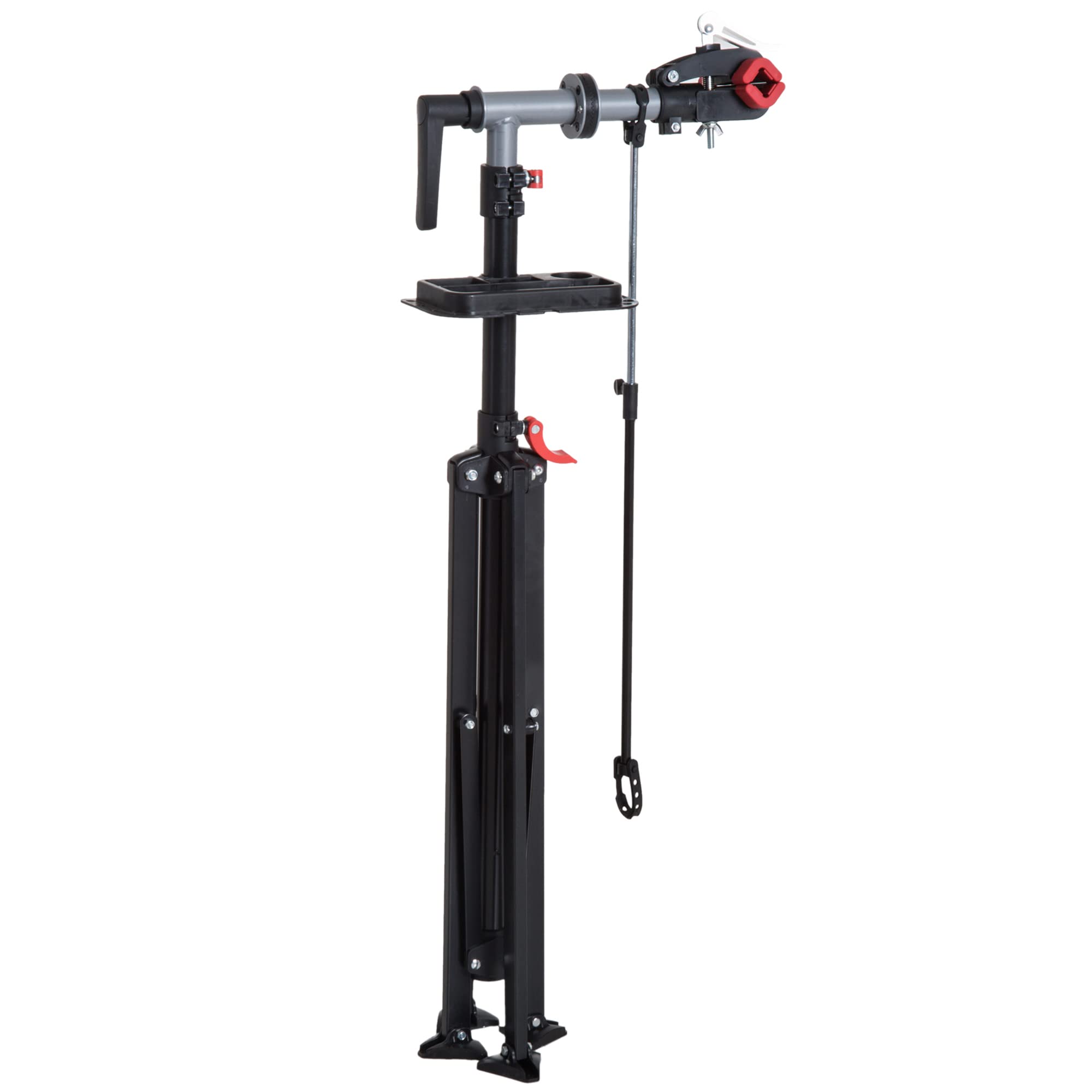 HOMCOM Soporte de Pie Bicicletas 109-180cm Reparación 30 kg