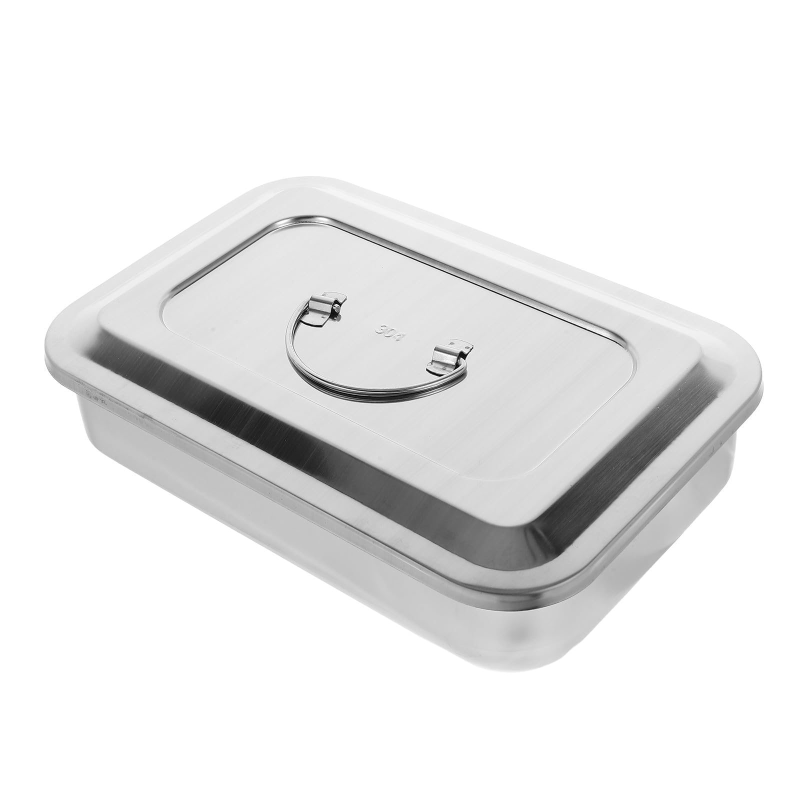Vassoio Quadrato in Acciaio Inox per Strumenti con Coperchio Vassoio da Laboratorio per Conservare Strumenti e Campioni in Ambienti Igienici