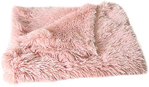 NC Flauschige Plüschdecke für Hunde, doppelseitig, super weich, warme und weiche Decke für Hunde, Decke für Haustiere, 36 x 56 cm, Rosa