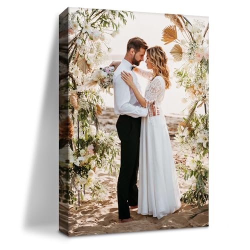 Cara Nonna Ship Next Day Custom Canvas Prints with Your Photos (Framed 11x14) Personalized Picture...