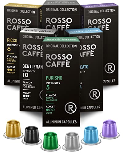 Rosso Coffee Capsules For Nespresso Original Machine - 60 Gourmet Espresso Pods, Compatible With Nespresso Original Line Machines (Variety 60) #TOP12