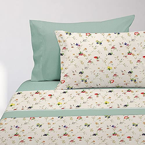 Juego DE SÁBANAS MANTEROL Color Fruits 214 Frutas (Cama 135/140 cm.) Cover