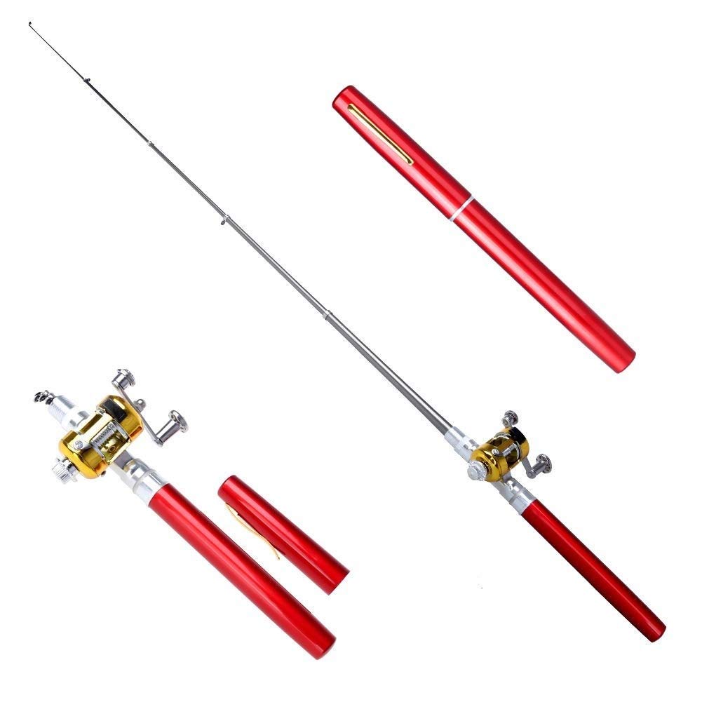Tragbare Mini Angelrute 1m  Ultraleichte Teleskop Angelrute Aus Glasfaser  Fr Meer & Swasser