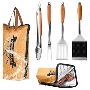 5in1 Heavy-Duty Rose Wooden BBQ Gri...