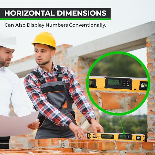 Image of TOOLZILLA Elite 24-Inch Smart Digital Level - IP54 Rated for Dust and Water Resistance - Precision Torpedo Level Measurement Tool - Durable, Shock-Resistant Build with Extended Battery Life