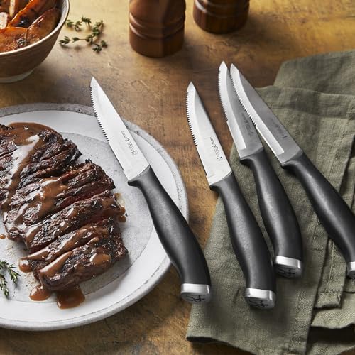 Image of HENCKELS Silvercap 4-pc Steak Knife Set, Stainless Steel