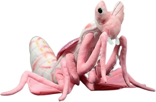 Miniatura 8 de FRANKIEZHOU Peluche de mantis rezando de simulación, animal de peluche realista de orquídea, juguete de peluche suave, juguete de peluche, juguetes