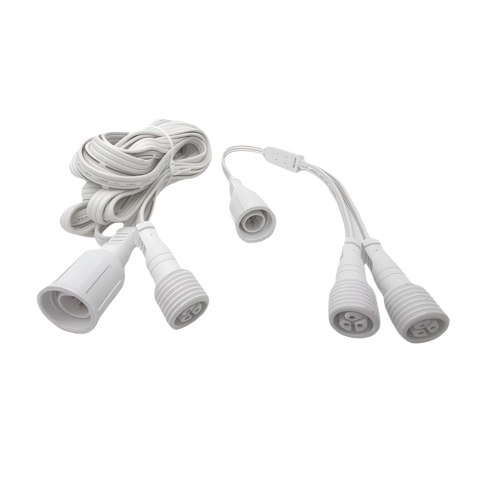 Tsophreniq Extension Cord Waterproof Y Splitters Extension Cord for Outdoor Eave Lighting Easy Installation Outdoor Lighting Cable