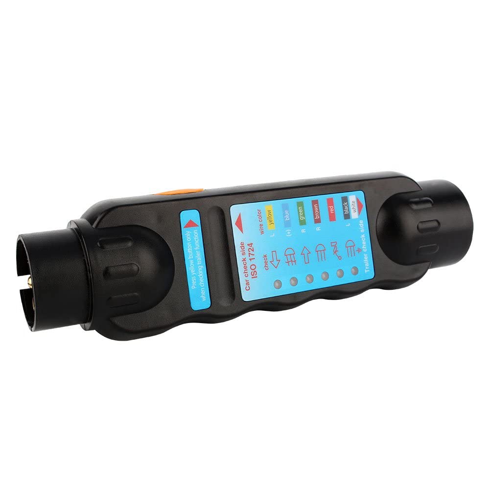 7-pinowe narzędzie do testowania przyczepy, 12 V przyczepa holownicza wtyczka wtyczka gniazdo tester okablowanie obwód światła narzędzie do testowania