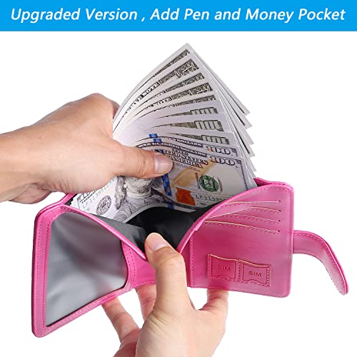 Passport And Vaccine Card Holder Combo Passport Holder Cover Case Travel Wallet Vaccination Card Protector (111#Pink) #TOP2