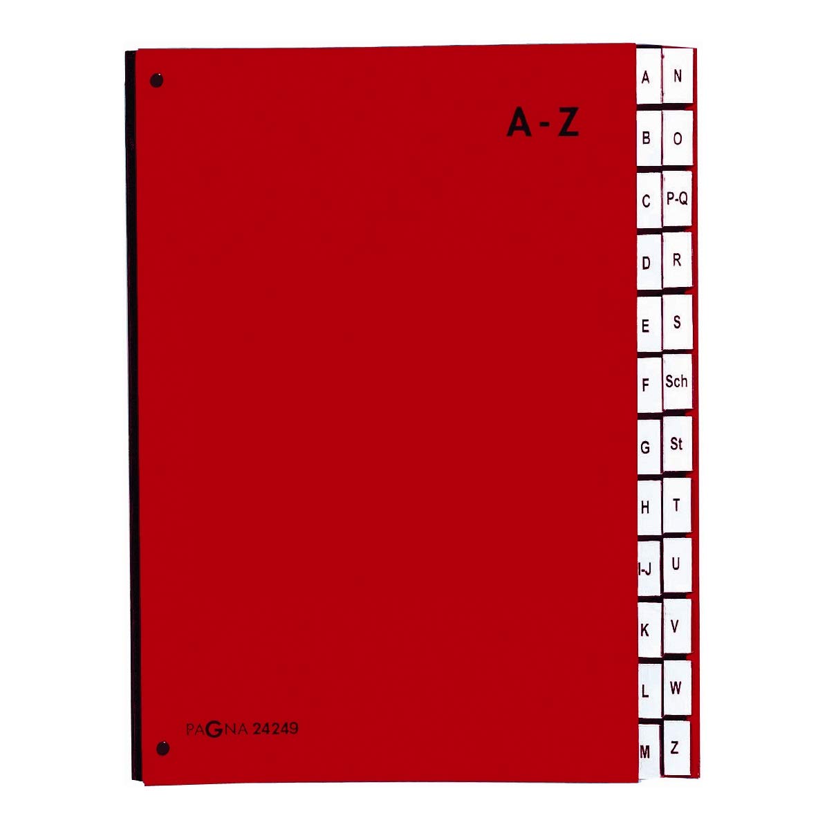 Pagna Pultordner Color (Pultmappe, 24 Fächer, A-Z) (rot | 3er Pack)