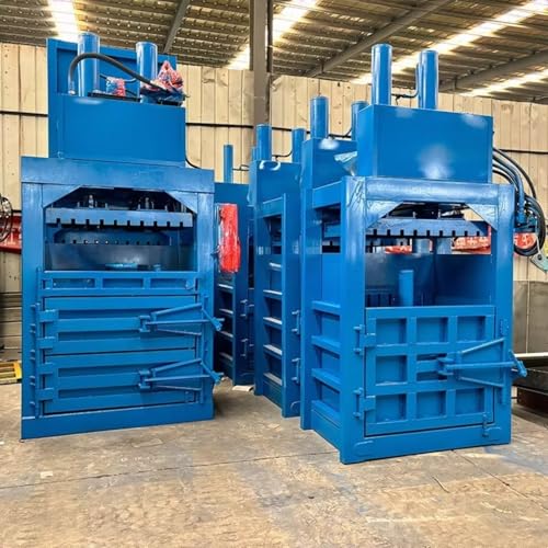 Heavy Duty Hydraulic Baler Machine for Paper Cardboard & PET Bottles Large Hopper & Fast Cycling in Warehouses & Recycling Centers, Built for Industrial Facilities