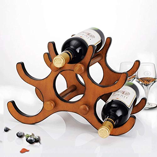 Soporte para botellas de vino de madera sólida miniatura 3