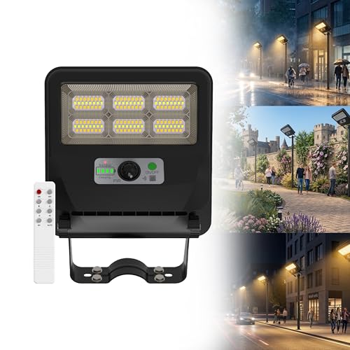 Image of Homehop Solar Light Outdoor Home Garden Street 50W Wireless LED Night Lamp | Solar Street Light Outdoor Waterproof Automatic Motion Sensor for Wall, Parking Area, Yard, Pathway (4000mAh, WarmLight, ABS)