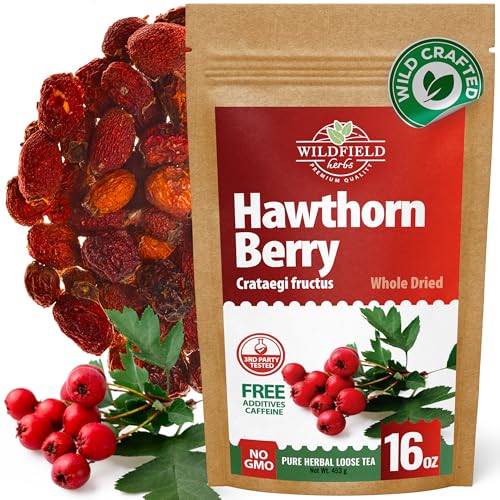 Image of 16 oz. Hawthorn Berry Herb Tea Espino blanco (Crataegus L.) - 453g Hawthorn Berry Tea