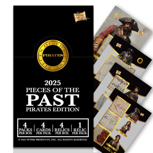 Pieces of the Past 2025 Pirates Edition- 4 Relics Per Box, Unique Pirate Relics, Rainbow Parallels & 1/1s