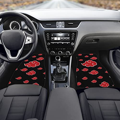 Howilath Akatsuki Pattern Auto Floor Mat Car Front & Back Floor Carpet Non Slip Anti Dirty Foot Pad Rug Automotive Accessories #TOP2