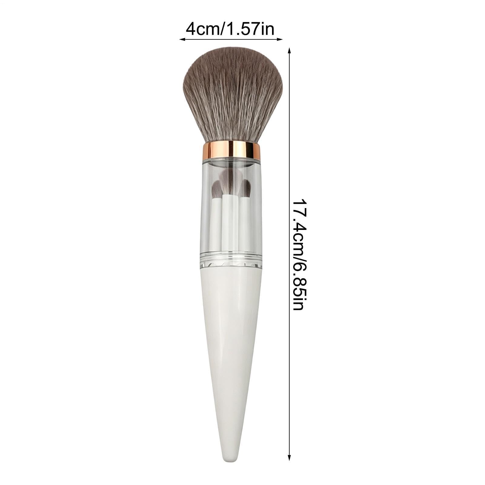 Lot de 5 pinceaux de maquillage de voyage - Pinceaux de maquillage portables réutilisables pour fond de teint et fard à paupières - Pour débutants, filles, mariage, salon et vacances