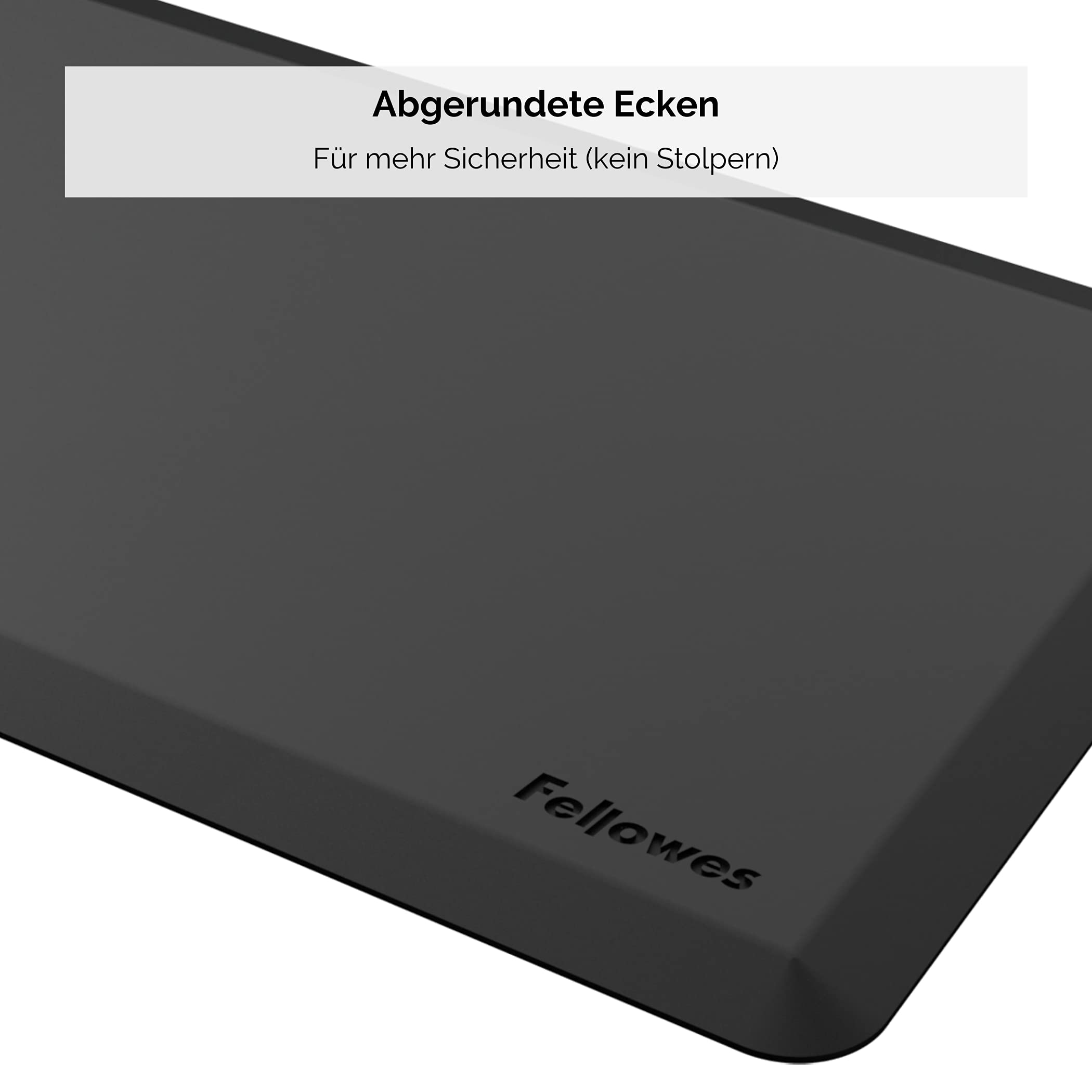 Fellowes Anti-Ermüdungsmatte für Steharbeitsplätze, ergonomisch, für Büro und Home Office Schwarz