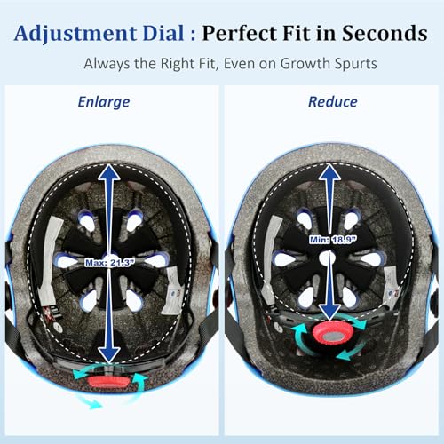 Image of KAMUGO Kids Adjustable Helmet, Suitable for Toddler Kids Ages 3-8 Boys Girls, Multi-Sport Safety Cycling Skating Scooter Helmet