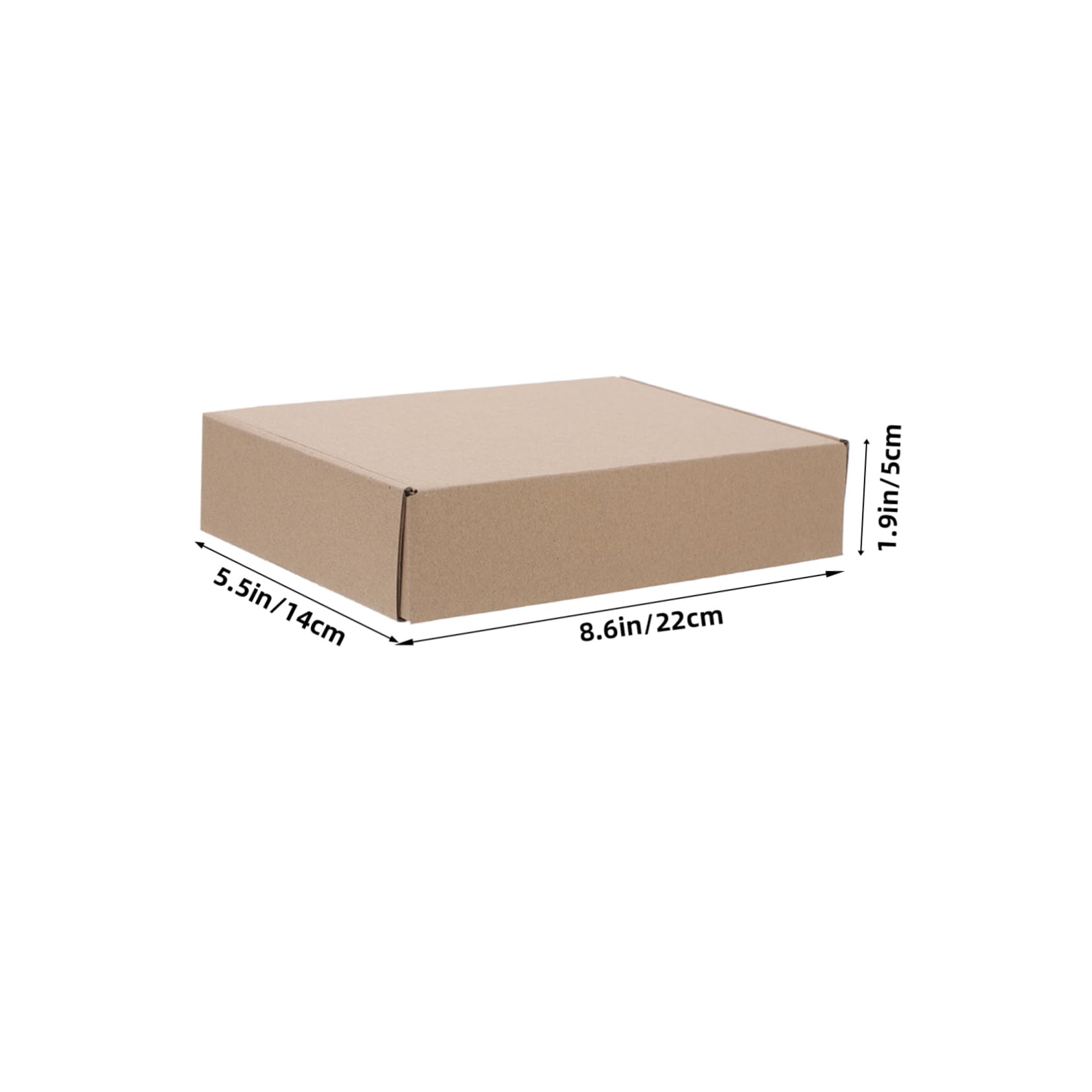 VILLCASE Cajas de Embalaje para Negocios Pequeños de Papel Kraft de Alta Resistencia, 25 Unidades, Tamaño 220x140x50 Mm, Ideales para Ropa y Toallas, Resistentes la Compresión