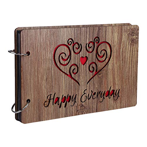 Image of Sehaz Artworks Scrapbook Photo Album for Memorable Gift on Boyfriend Girlfriend Birthdays, Anniversary Scrap book - Happy Everyday (26 cm x 16 cm)