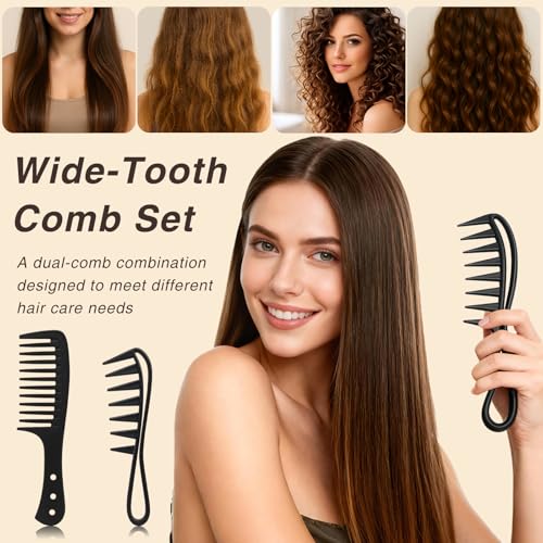 Set de 4 Peines de Dientes Anchos para Cabello Rizado miniatura 2
