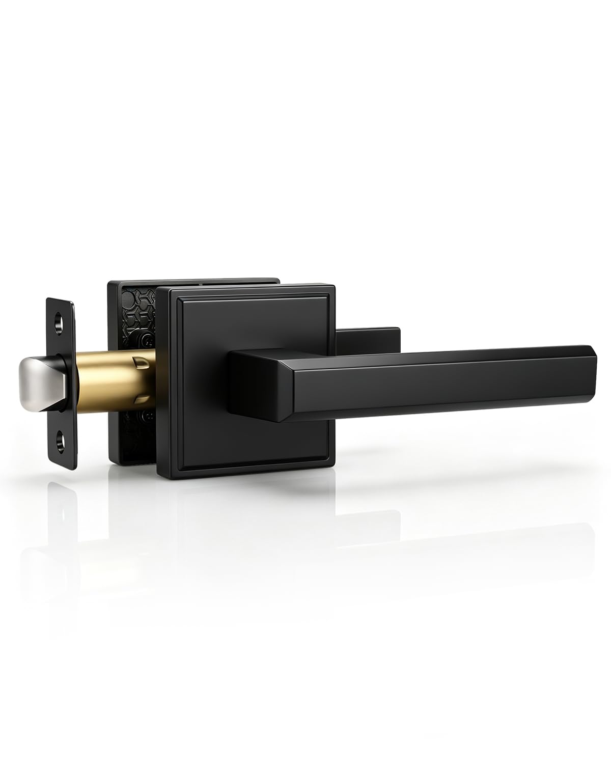 KNOBWELL Matte Black Door Knob with Lock - Keyless Entry -15