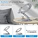 OMOTON Adjustable Laptop Stand with 360 Rotating Base, Ergonomic Laptop Riser for Collaborative Work, Dual Rotary Shaft Fully Foldable for Easy Storage, Fits All Laptops up to 16 inches, CoolGrey