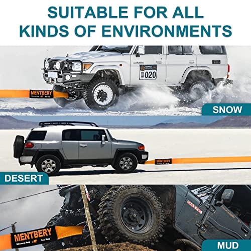 Mentbery Recovery Strap, Snatch Strap 31768 Lbs(Break Strength Lab Tested), Heavy Duty Tow Strap 3" X8' For Atv, Snowmobil. #TOP4
